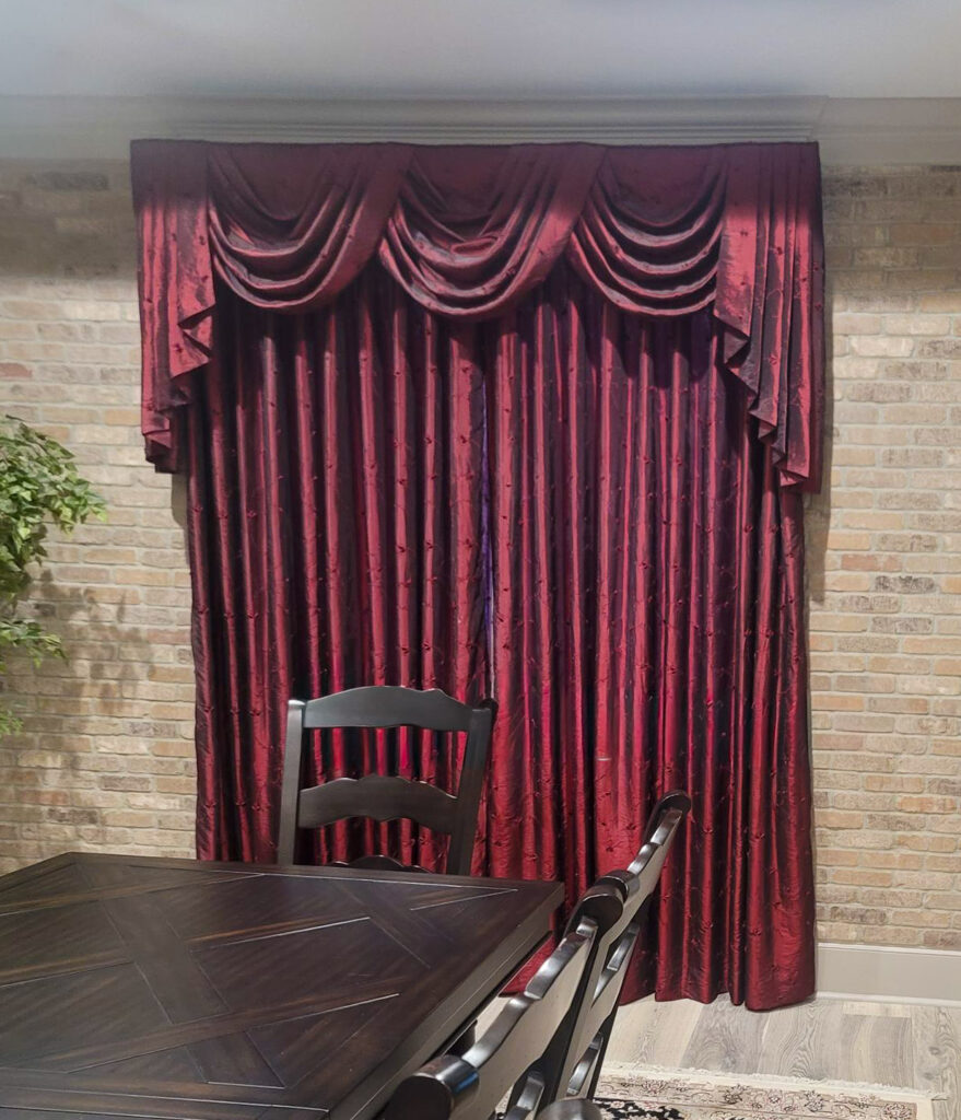 Dated Silk Drapes Swags Houston Tx The Shady Lady
